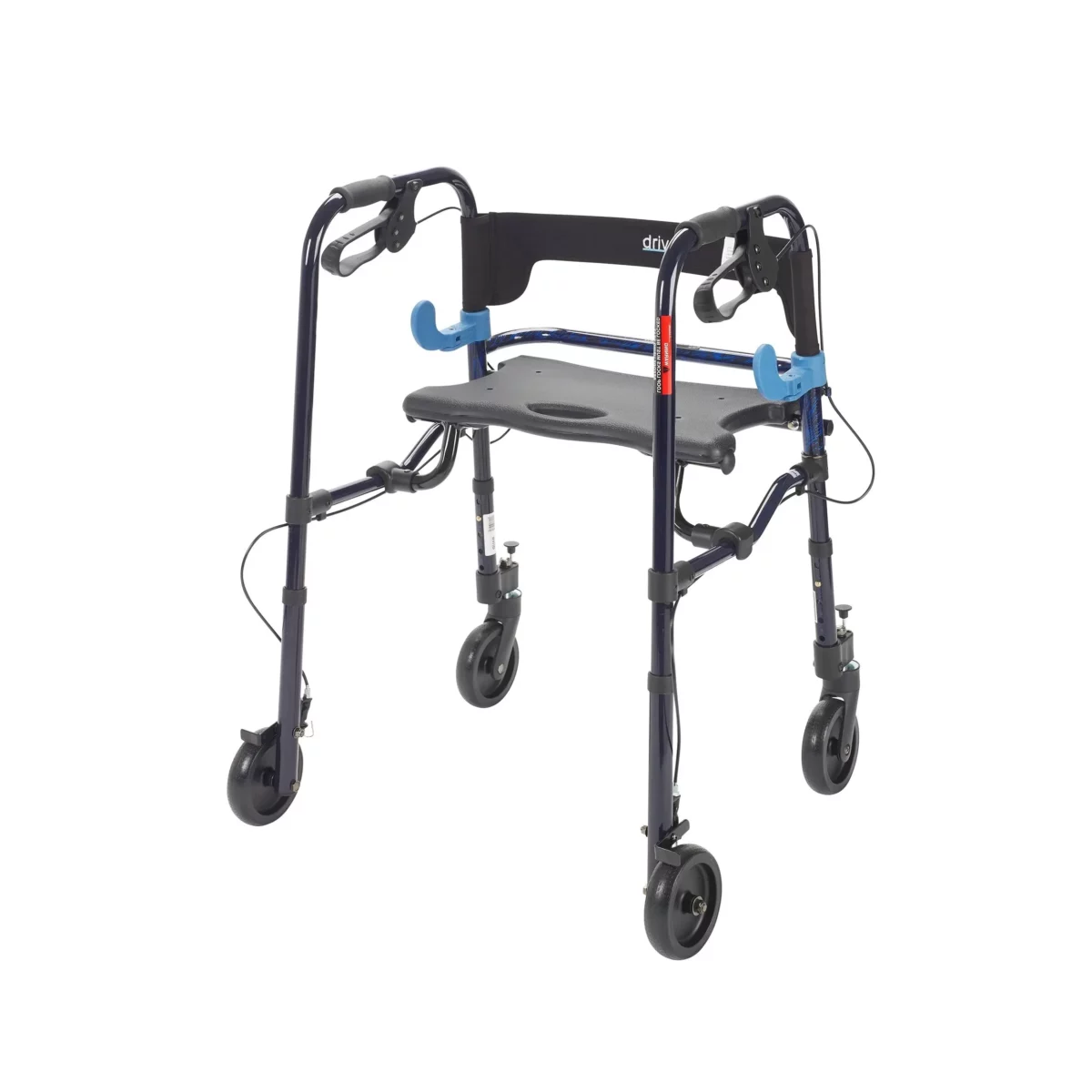 Clever Lite 4-Wheel Rollator Walker with 8" Casters